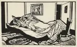 Will Barnet, Early Morning, 1939, woodcut on handmade fibrous cream paper