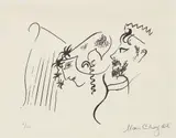 Marc Chagall, Biblical Subject, 1956, lithograph on Arches wove paper