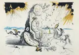 Cosmic Rays Resuscitating Soft Watches, 1965, color by Salvador Dalí, lithograph on Rives, offered Apr 2025