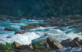 Ron Donoughe, Youghiogheny Water, 2001, oil on canvas