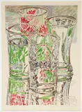 Janet Fish, Four Glasses, 1976, lithograph printed in colors