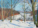 Bud Gibbons, Winter Landscape, undated, oil on canvas