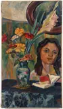 Enrico Glicenstein, (Polish/Jewish/American, 1870-1942), Portrait of Beatrice (the artist's daughter), with Books