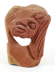 Lonnie Holley, 3 Figures in Profile - Human, Bird and Elephant, undated, c.1990, carved sandstone sculpture