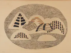 Anton Music, Zoran (Italy/Slovenia, 1909-2005) Paysage Siennois, 1956, color, etching on paper