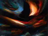 Leonardo M. Nierman, Abstract, 1968, oil on board