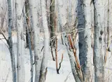 Charles Pitcher, (American/Western PA, 1927-2009), The Ridge at Rest, 1989, watercolor