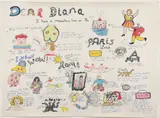 Niki de Saint Phalle, Dear Diana, 1969, color, lithograph on paper