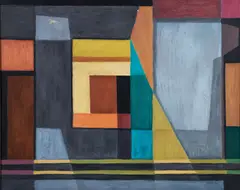 Facade by Milton Weiss, 1953, oil on canvas, offered Apr 2025