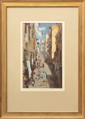 Gustavo Pisani, Untitled, Oil On Beveled Panel, Naples