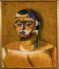 Jacques Busse, Untitled, Oil On Canvas, 1949, Cubist Portrait