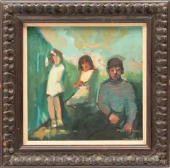 Carol Wald, Untitled, Oil On Canvas, Ca. 1969, Three Children
