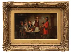 Untitled by George Fox, Oil On Canvas, "The Latest News From Town", offered Jul 2023