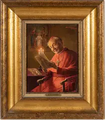 Untitled by Otto Kirshner, Oil On Panel, Cardinal Seated, offered Jul 2023
