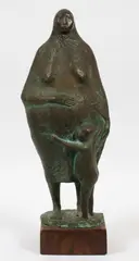 ' W 7.5' by Francisco Zúñiga, Bronze Sculpture, 1960, "Madre Con Nino", offered Jun 2023