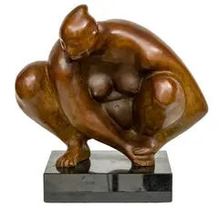' Depth 12' by Francisco Zúñiga, Bronze Sculpture Ca. 1963, "Desnudo De Cuclillas", offered Jun 2023