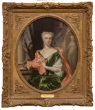 Philip van Dijk, ' W 17', Oil On Canvas, Ca. 1726, Portrait Of A Duchess