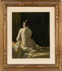 Julius Rolshoven, ' W 13', Oil On Canvas Female Nude