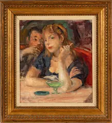 ' W 13.5' by Robert Philipp, Oil On Canvas, Paris Cafe, offered Jun 2023