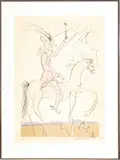 ' W 18.2' by Salvador Dalí, Etching In Colors On Paper, 1974, Cavalier A La Rose, offered Jun 2023