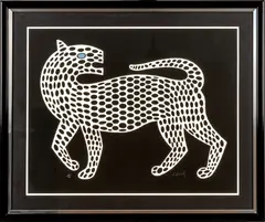 ' W 38.75' by Victor Vasarely, Screenprint In Colors On Wove Paper, Black And White Leopard, offered Jun 2023