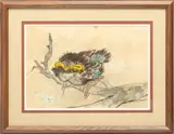 Charles Culver, ' W 18.75', Pastel On Paper, 1963, "Fred"