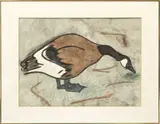 Charles Culver, ' W 24', Pastel & Watercolor On Paper, 1951, Canada Goose