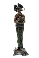 Lucien Alliot, ' W 8', Bronze Sculpture Phalene