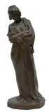 Hermon Atkins MacNeil, ' W 6.5'' L 6.5', Bronze Sculpture, 1912, Standing Woman