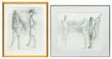 Russell Keeter, Untitled, Pencil Sketches, "Study For Bathers", 2 pcs