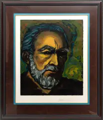 Anthony Quinn, ' W 25', Lithograph In Colors On Wove Paper, Zorba - Self Portait
