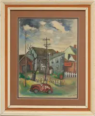 ' W 8.5' by Anna Lavick Werbe, Watercolor On Paper, Urban Landscape, offered Jun 2023