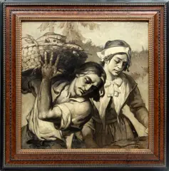 Lajos Jámbor, ' W 29', Oil On Canvas Mounted To Board, Fishmongers