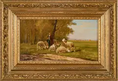 Eugène Fromentin, ' W 16', Oil On Canvas, Sheperdess
