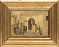 ' W 11' by James Kerr-Lawson, Oil On Board, "Shop In Toarmina", offered Jun 2023