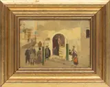 James Kerr-Lawson, ' W 11', Oil On Board, "Shop In Toarmina"