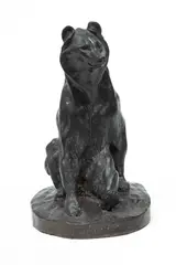 ' W 6' by Eugene Alexandrovich Lanceray, Bronze Sculpture, Ca. 1960, Seated Bear, offered Jun 2023