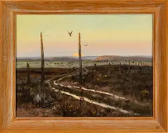 Joe Neil Beeler, ' W 16', Oil On Canvas, "The Homestead Road"