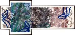 Steven Sorman, ' W 91', Intaglio, Lithograph, Woodcut, Collage With Pastel And Watercolor , 1988, As When