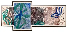 Steven Sorman, ' W 91', Intaglio, Lithograph, Woodcut, Collage With Pastel And Watercolor , Ca. 1988, As Often