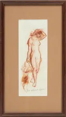 ' W 3.25' by John Steuart Curry, Watercolor, Conte Crayon And Charcoal On Paper, Ca. 1943, Song Of The Open Road, offered May 2023