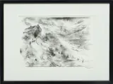 George Grosz, ' W 13.125', Lithograph On Paper, 1949, Storm Clouds, Cape Cod