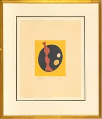 ' W 8.5' by Jean Arp, Woodcut In Colors On Wove Paper, 1966, Untitled, From Soeil Recercle, offered May 2023