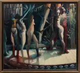 Russell Keeter, Study For Stage Series, Oil On Canvas