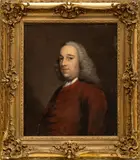 George Romney, ' W 21', Oil On Canvas Portrait Of William Baker Of Bayfordbury