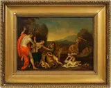 ' W 22.5' by Cornelis Cornelisz. van Haarlem, Oil On Wood Panel, "Bacchanal", offered May 2023