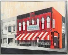 Milton Kemnitz, s Pizza, H 32', Oil On Masonite, Bimbo