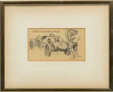 Peter Helck, s Interpretations", H 5.5', Pen, Ink, Watercolor Illustration "Jean