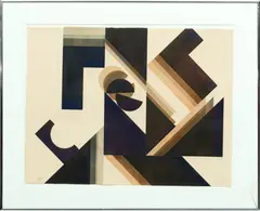 Pol Bury, ' W 26', Embossed Aquatint Etching In Colors On Paper, Untitled