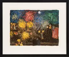 ' W 34' by Jennifer Bartlett, Poster On Paper, Ca. 1990, Earth Fireworks, offered May 2023